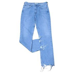 Agolde Women's Light Wash Straight Leg High Waist  Factory Destress Jeans Sz 27